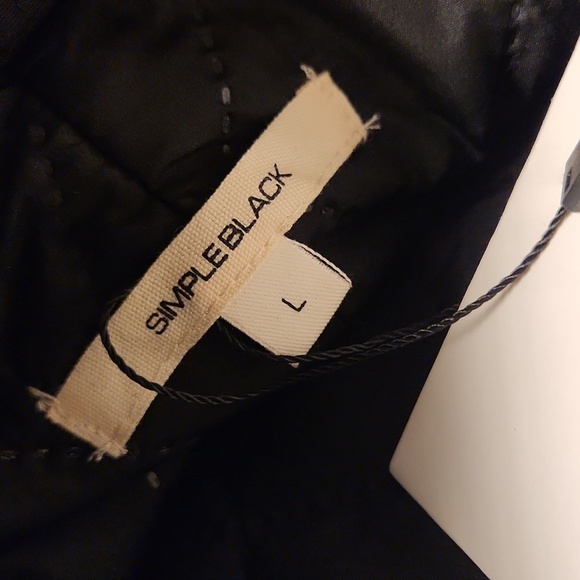 Simple Black-Turtleneck  Padded High Low Coat - Picture 15 of 16